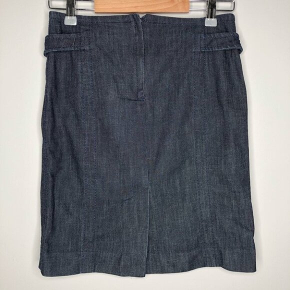 LILLY Pulitzer Denim Nautical Button  Front Skirt Size 0 - Picture 3 of 6